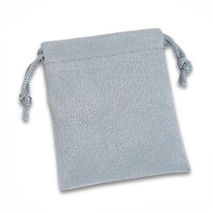Platinum Soft Suede Pouch