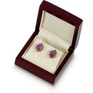 Beechwood Stud Earring Box