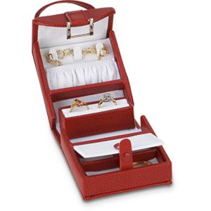 Leatherette Mini Red Jewelry Purse