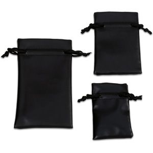 Black Leatherette Pouches