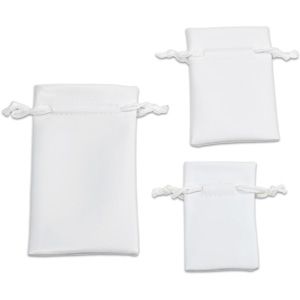 White Leatherette Pouches
