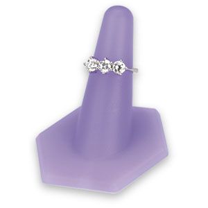 Purple Frost Hexagon Ring Translucent Display