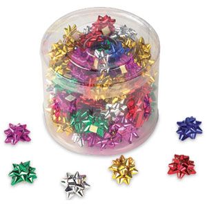 Metallic Mini Star Bows - Pack of 100