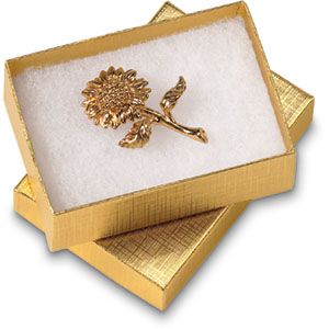 Gold Linen Cotton Filled Boxes #32