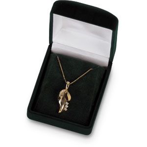 Pendant or Earring Nylon-Flocked Box