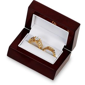 Cherrywood Collection Double Ring Box