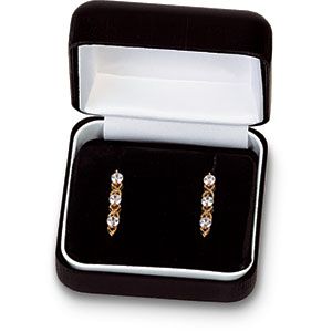Black Ultima Earring Box with Reversible Pad