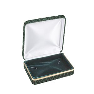 Quilted Velvet Green Necklace Box 