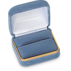Silver Cloud Velvet Single / Double Ring Box