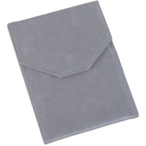 Grey Soft-Suede Pearl or Necklace Folder