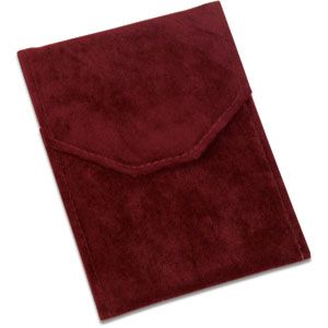 Burgundy Soft-Suede Pearl or Necklace Folder