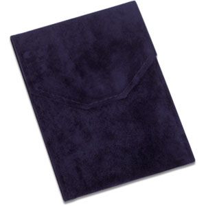 Navy Blue Soft-Suede Pearl or Necklace Folder