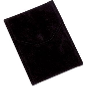 Black Soft-Suede Pearl or Necklace Folder