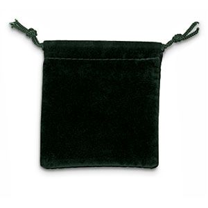 Hunter Green Velour Pouch