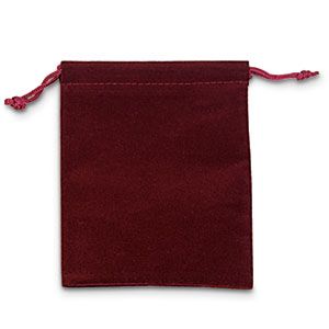 Burgundy Velour Pouch