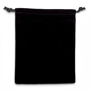Black Velour Pouch