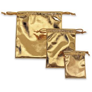 Shiny Lam&eacute; Gold Pouches