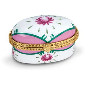 Oval Porcelain Hinged Box