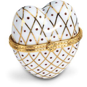 Heart Shaped Porcelain Hinged Box