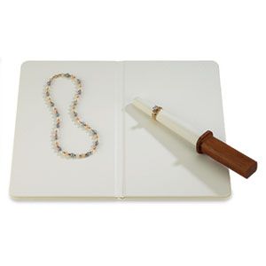 White Leatherette Ring Stick 