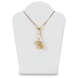 White Leatherette Small Necklace Easel
