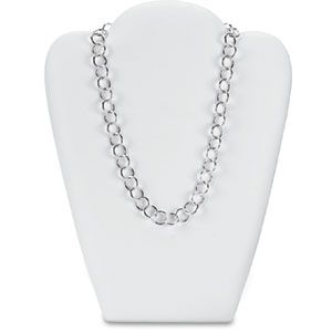 White Leatherette Tall Neck Easel