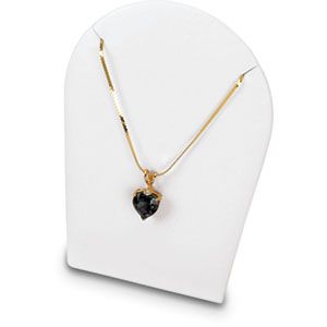 White Leatherette Large Curved Single Pendant Stand 