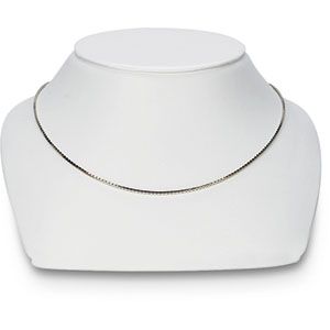 White Leatherette Tailor Neckform Bust