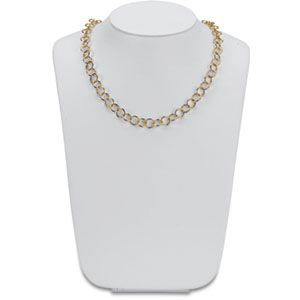 White Leatherette Vertical Neckform Bust