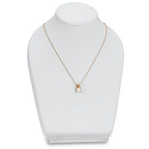White Leatherette Vertical Neckform Bust 