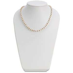 White Leatherette Square Base Neckform