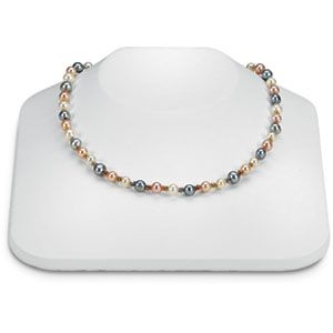 White Leatherette Small Square Neckform 