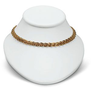 Large White Leatherette Neck Form- Horizontal 