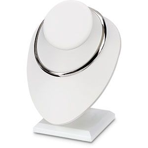 White Leatherette Vertical Neckform 