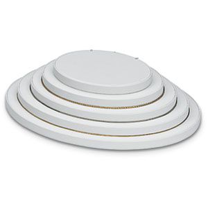 5 Tier Oval Pearl Display, White 