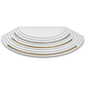 8 Tier Oval Pearl Display, White
