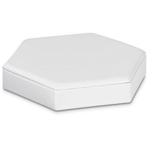 White Leatherette Hex Riser 