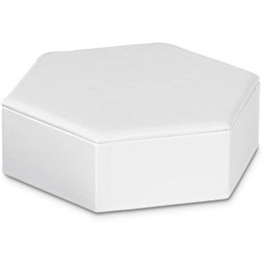 White Leatherette Hex Riser