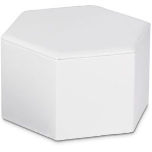 White Leatherette Hex Riser 