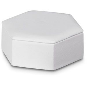 White Leatherette Hex Riser