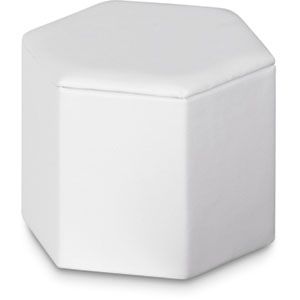 White Leatherette Hex Riser 