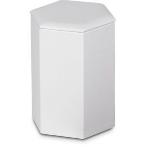 White Leatherette Hex Riser 