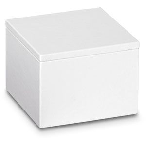 White Leatherette Square Platform with Square Corners