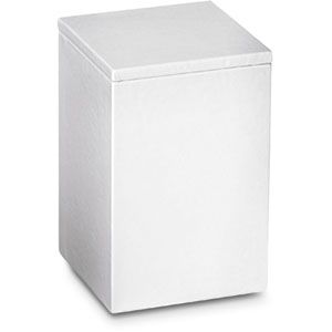 White Leatherette Square Platform with Square Corners