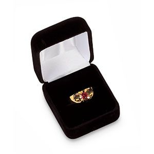 Black Veltex Single Ring Box