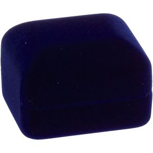 Blue Veltex Double Ring Box