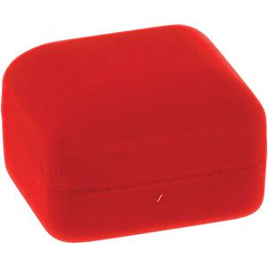 Rumba Red Veltex Double Ring Box