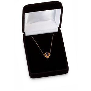 Black Veltex Pendant Box