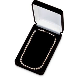 Black Veltex Necklace Box