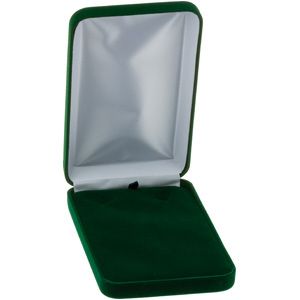 Hunter Green Veltex Necklace Box